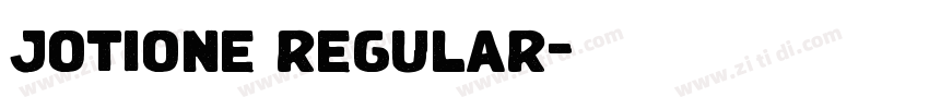jotione regular字体转换